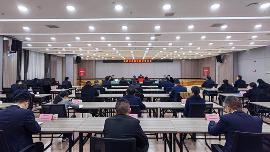 天辰平台集团党委召开两级联学学习会_副本